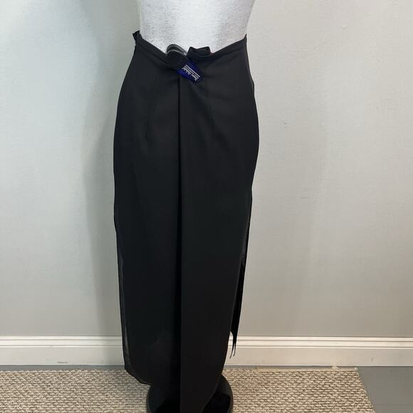 JS Collections Skirt size 10 Long Black Crepe Straight Formal Evening Wedding - Picture 10 of 11